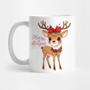 Merry&Bright Cute Reindeer Mug